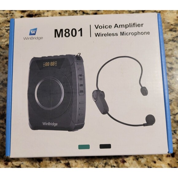 Winbridge 20W Wireless Bluetooth Voice Amplifier w/ Wireless Microphone Headset - Picture 16 of 16